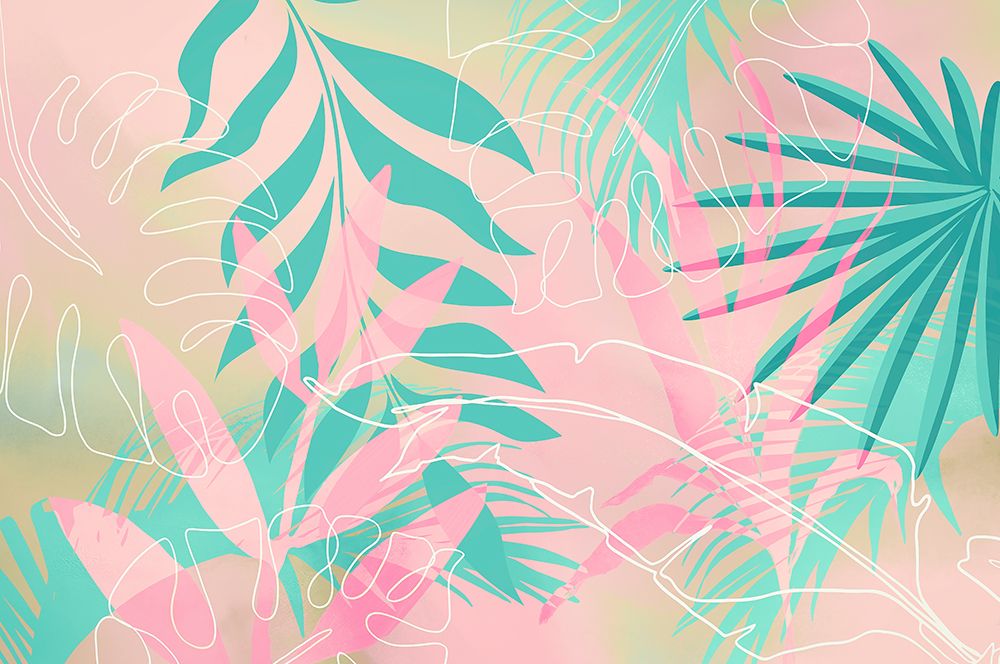 Tropical Summer Pink Turquoise art print by Andrea Haase for $57.95 CAD