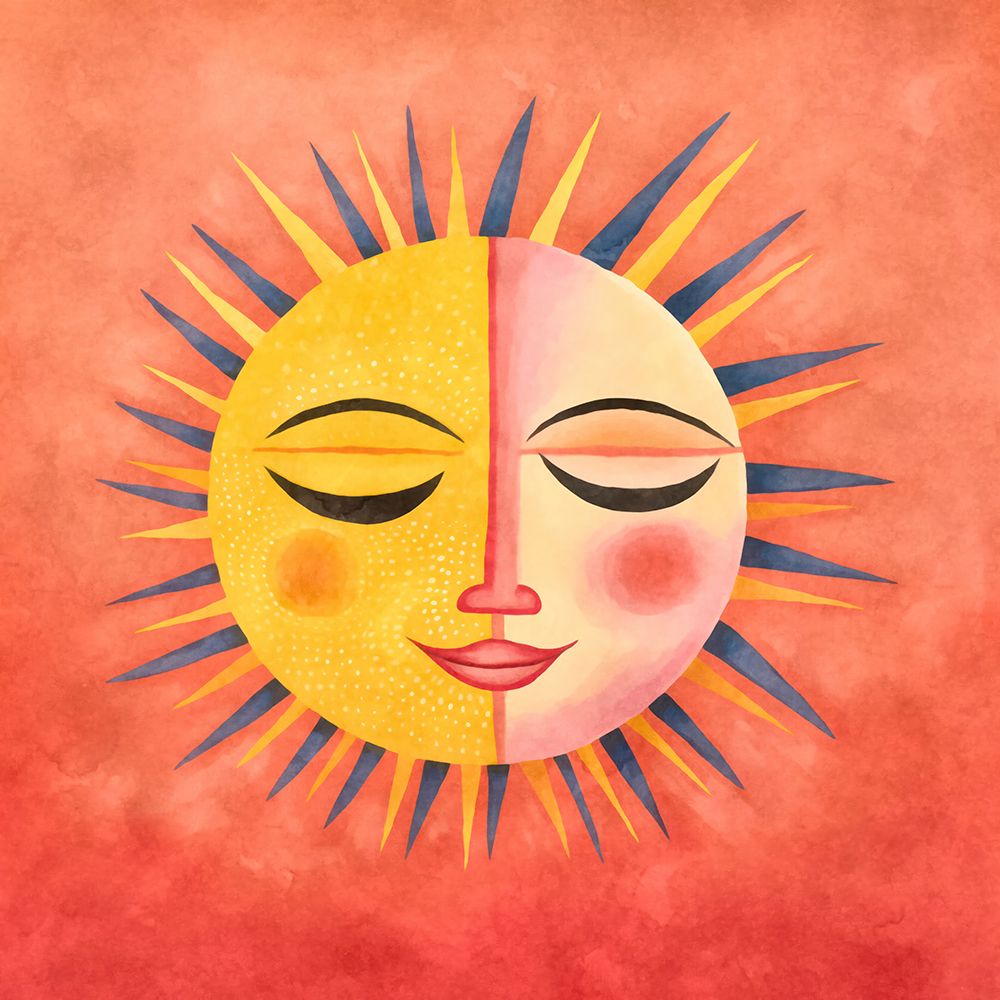 Whimsical Sun Face 1 art print by Andrea Haase for $57.95 CAD