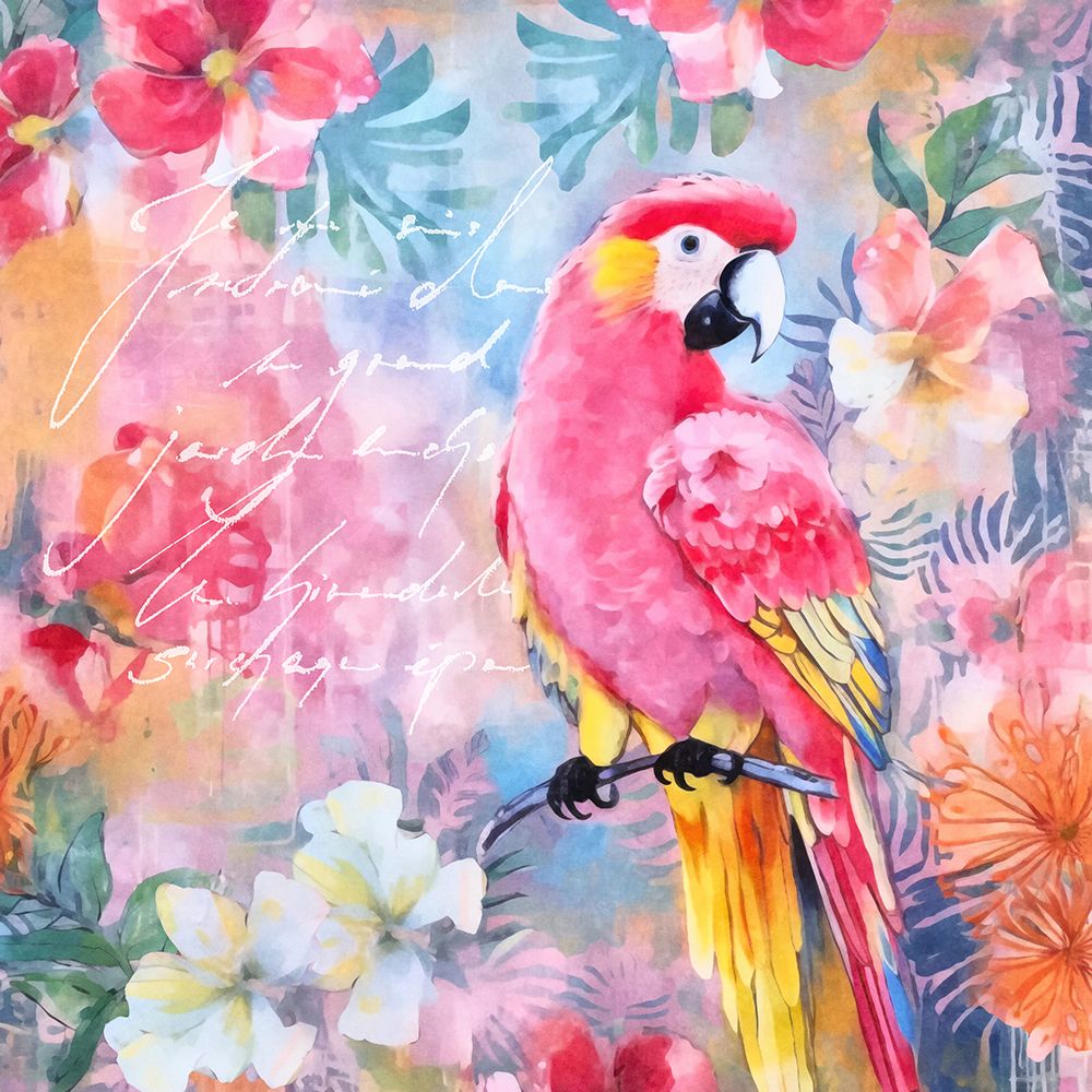 Parrots Pink Paradise art print by Andrea Haase for $57.95 CAD