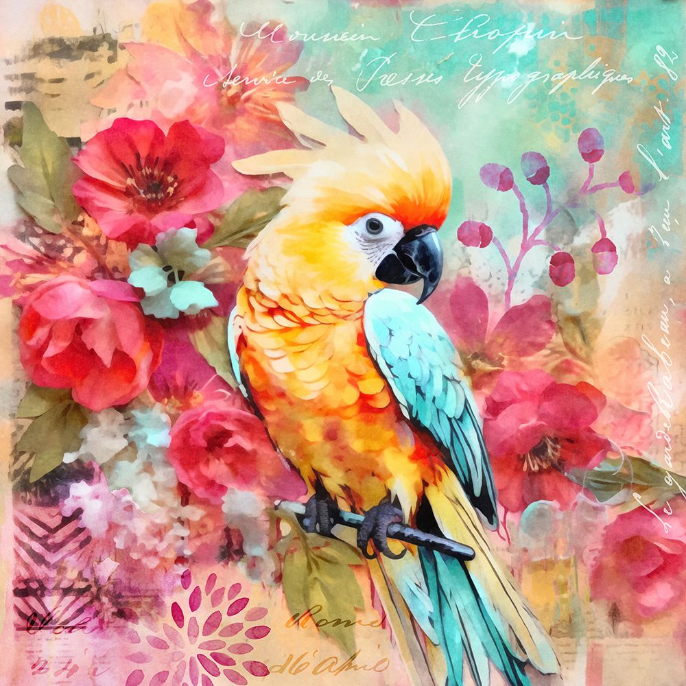 Parrots Tropical Garden art print by Andrea Haase for $57.95 CAD