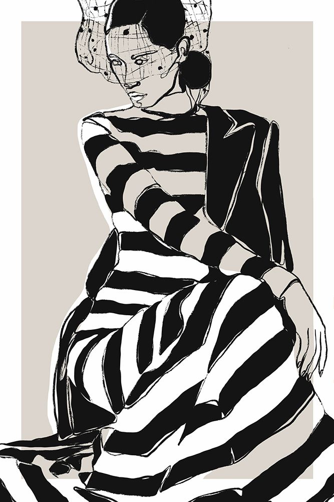 Striped Dress art print by Treechild for $57.95 CAD
