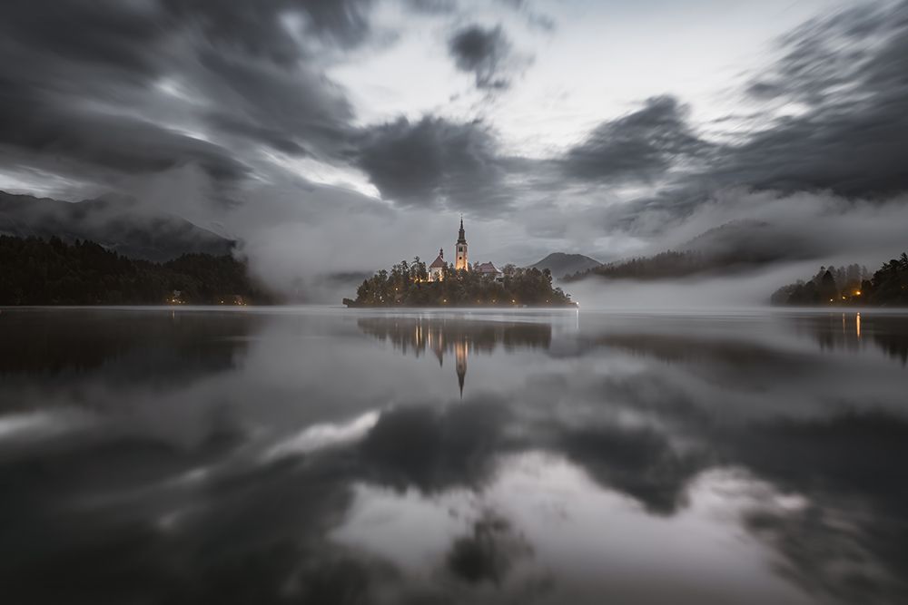 Misty Morning On The Lake Bled art print by Ivo Mateju for $57.95 CAD