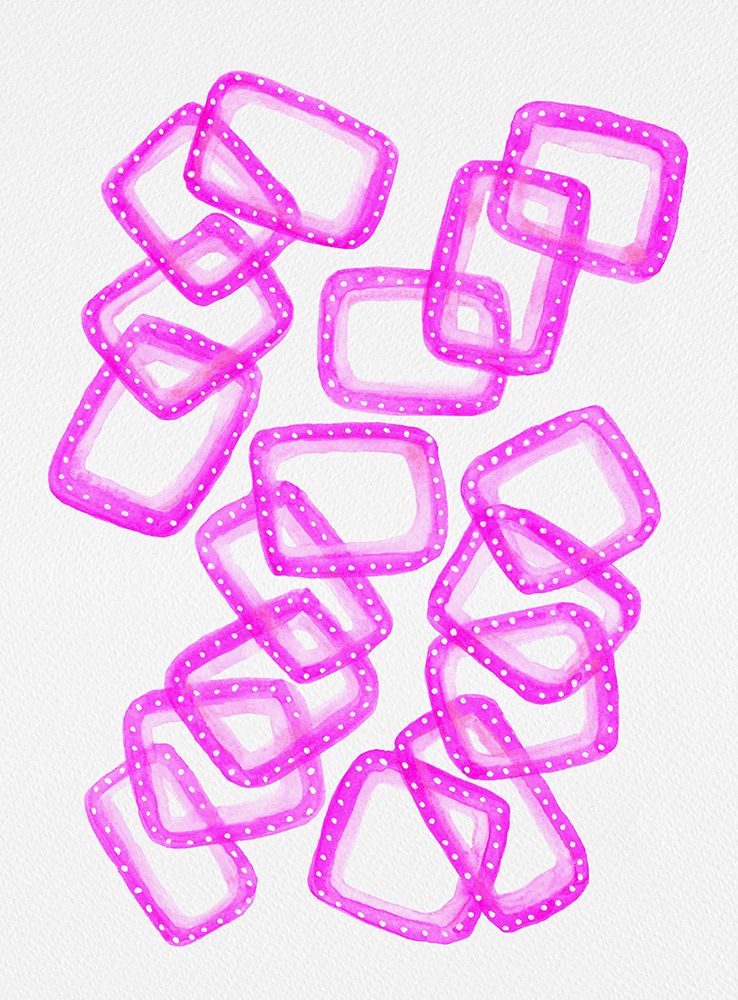 Pink Rectangle Chain art print by Michele Channell for $57.95 CAD