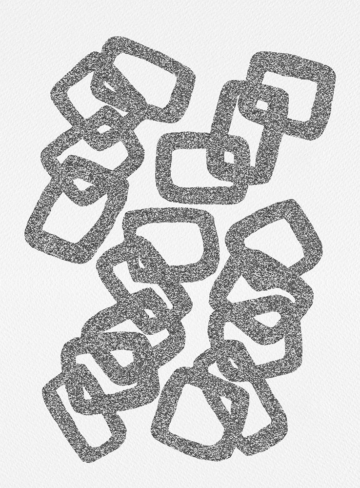 Rectangle Chain Silver Glitter art print by Michele Channell for $57.95 CAD