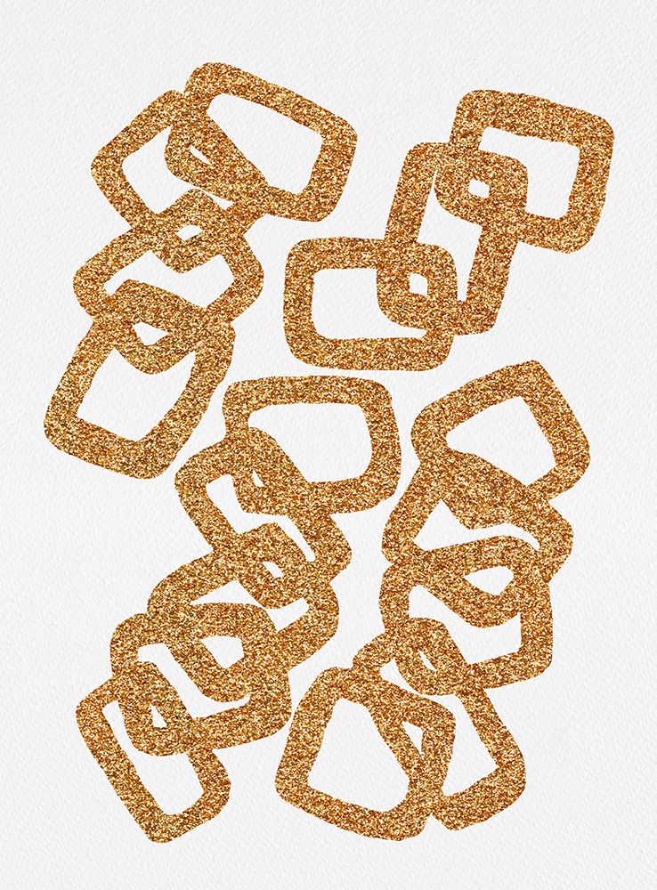 Copper Glitter Rectangle Chain art print by Michele Channell for $57.95 CAD