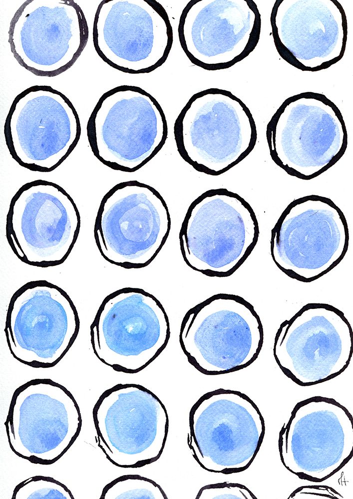 Blue Circles art print by Mette Handberg for $57.95 CAD