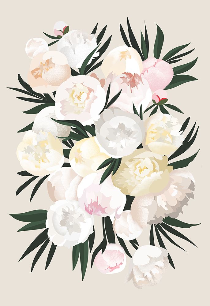 Dara Bouquet In Beige art print by Rosana Laiz Blursbyai for $57.95 CAD