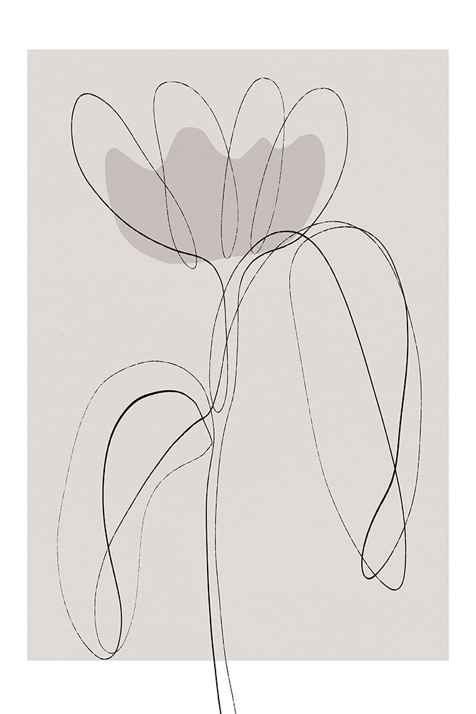Oneline Tulip art print by Treechild for $57.95 CAD