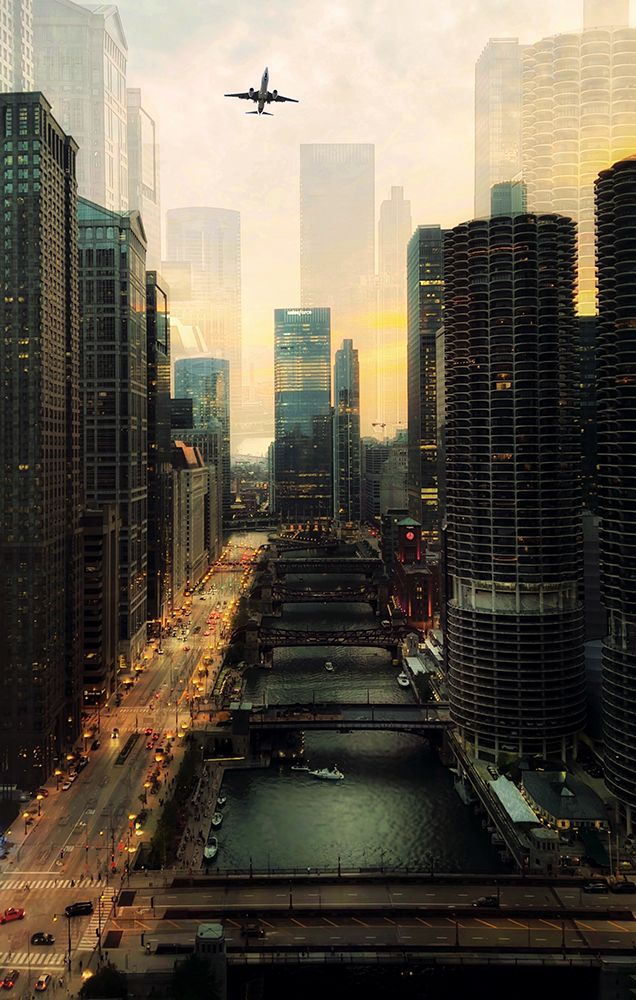 Chicago River art print by Yang Jiao for $57.95 CAD