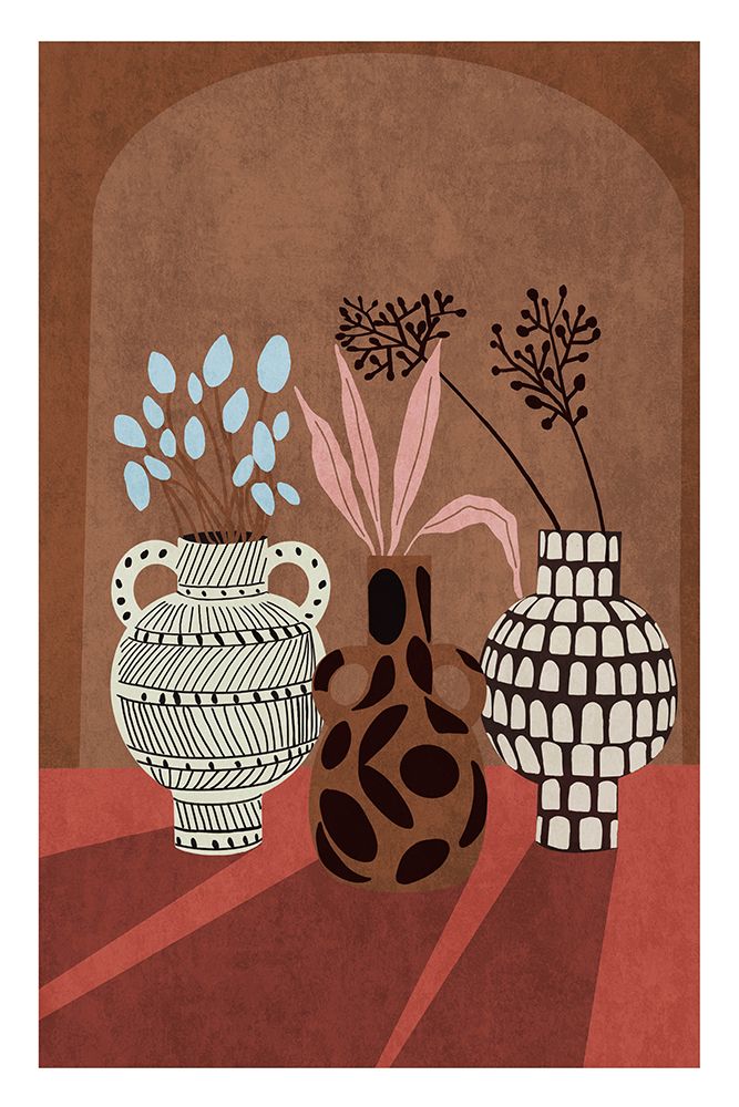 Flower Vase 5Ratio 2X3 Print By Bohonewart art print by Emel Tunaboylu for $57.95 CAD