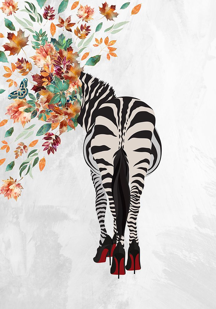 Zebra Flower Head 01 art print by Sarah Manovski for $57.95 CAD