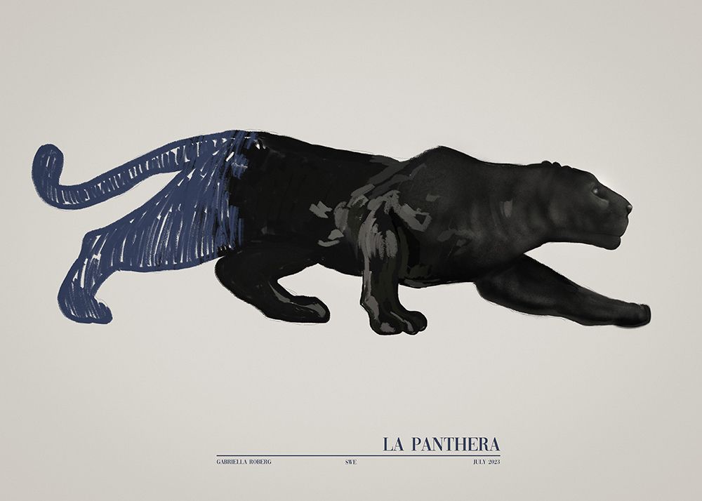 La Panthera (Blue) art print by Gabriella Roberg for $57.95 CAD