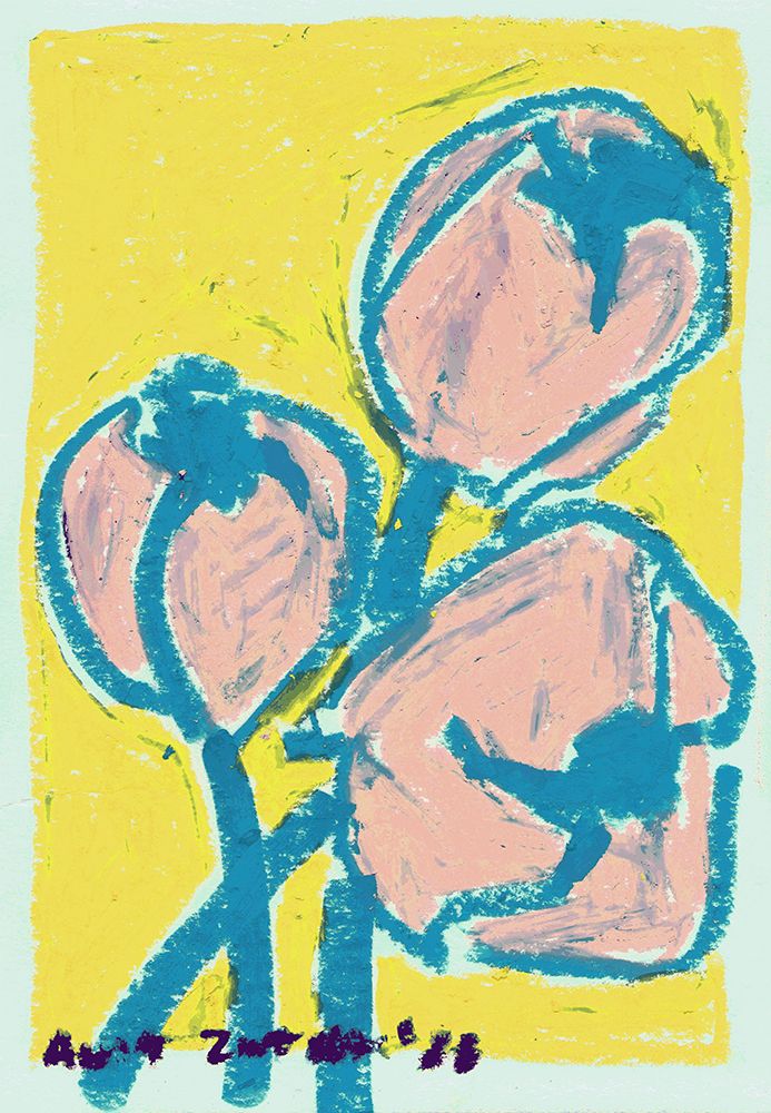 Little Tulips Blue art print by Ania Zwara for $57.95 CAD