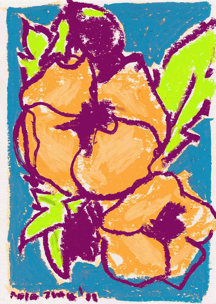 Peonies Orange art print by Ania Zwara for $57.95 CAD