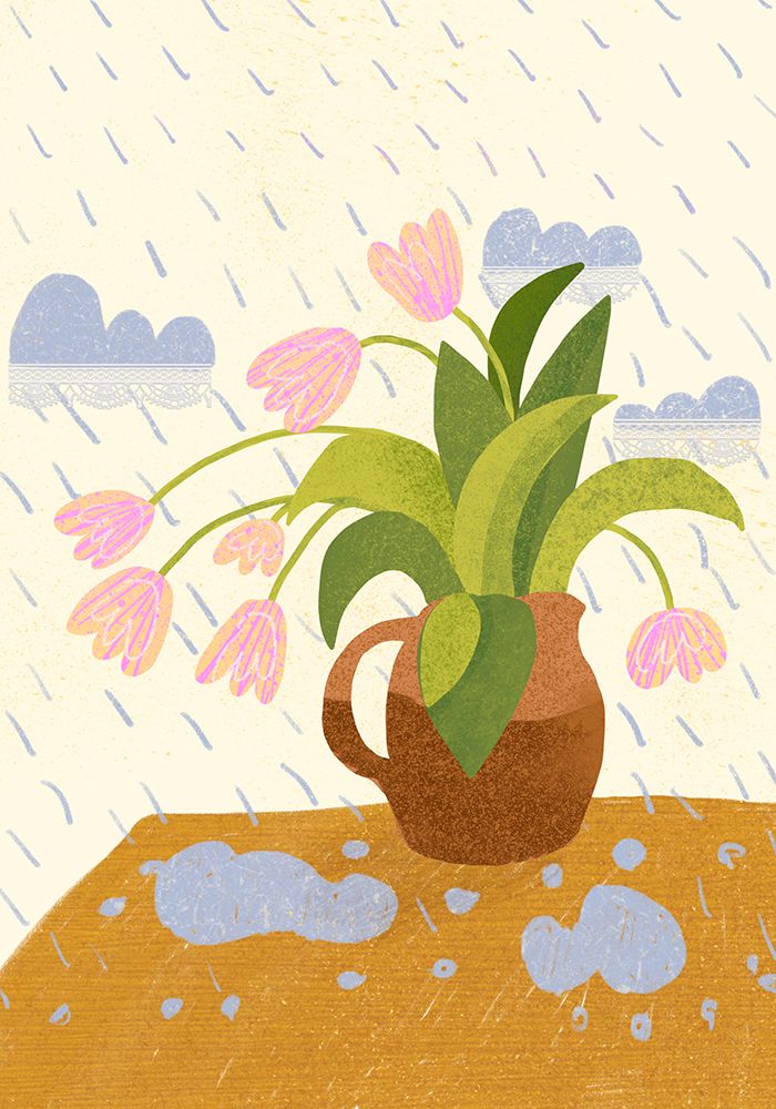 Flowers In The Rain art print by Gigi Rosado for $57.95 CAD