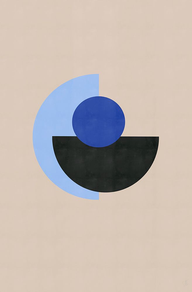 Abstract Blue Circle art print by Anne-Marie Volfova for $57.95 CAD