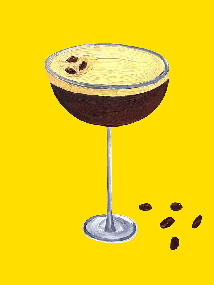 Espresso Martini Buttercup Yellow art print by Alice Straker for $57.95 CAD