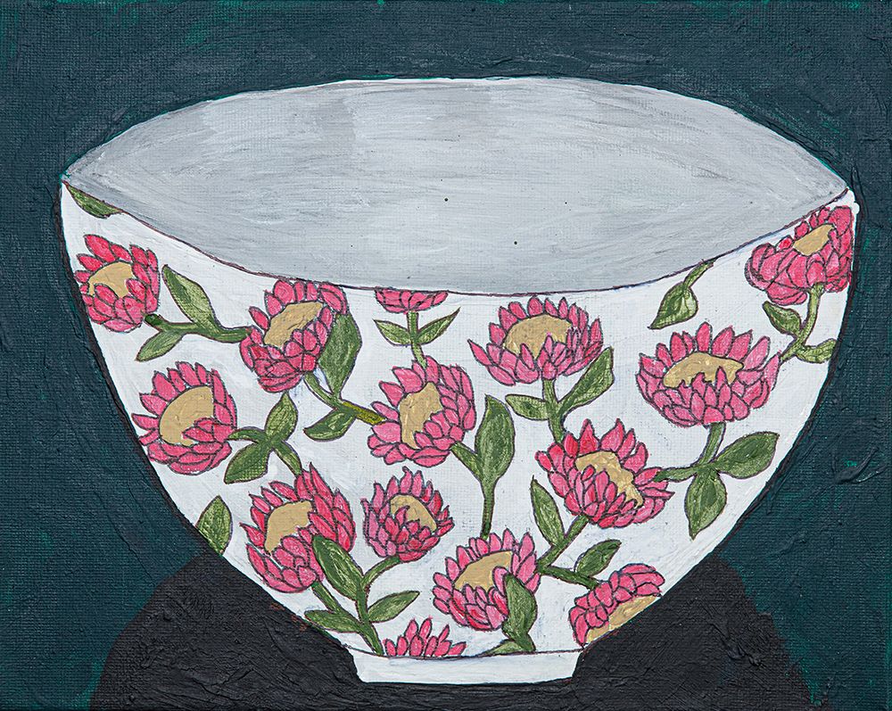 Pink Protea Bowl art print by Dale Hefer for $57.95 CAD