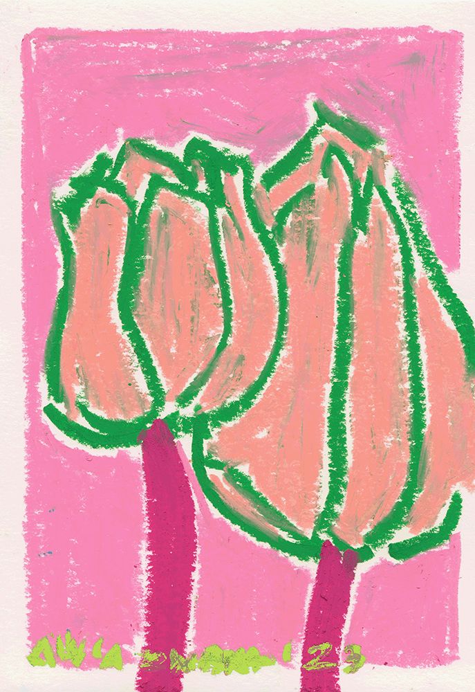 Pink Tulips art print by Ania Zwara for $57.95 CAD