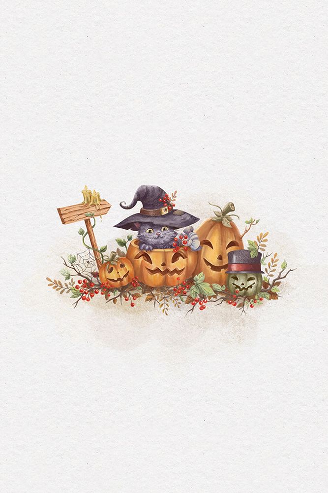 Witch Cat In The Halloween art print by Xuan Thai for $57.95 CAD