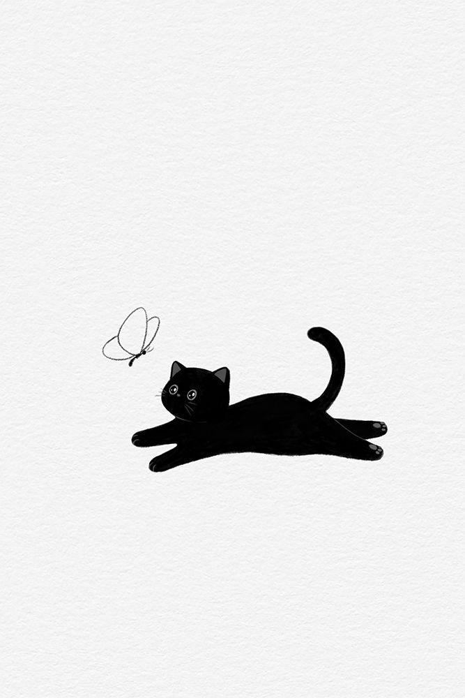 Cute Black Cat art print by Xuan Thai for $57.95 CAD