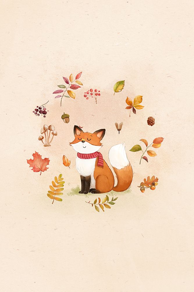 Fox In Fall Foliage art print by Xuan Thai for $57.95 CAD
