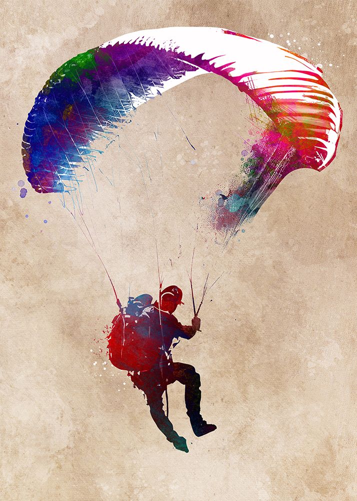 Paratrooper sport art #paratrooper art print by Justyna Jaszke for $57.95 CAD