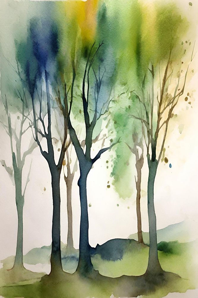 Watercolour Trees 1 art print by Sally Ann Moss for $57.95 CAD
