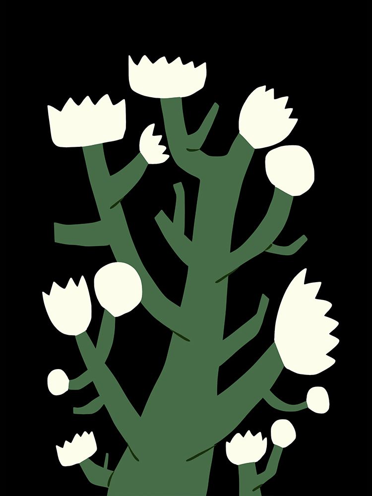 Nocturnal White Blossom art print by Little Dean for $57.95 CAD