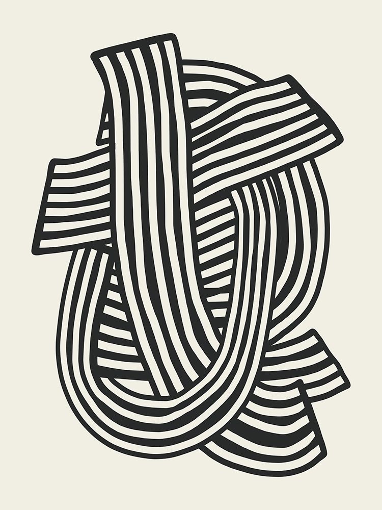 Striped Abstract In Black art print by Little Dean for $57.95 CAD