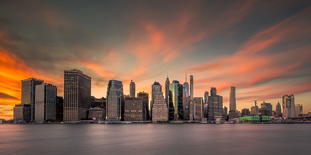 Sunset at Manhattan 3 art print by Jian Xu for $57.95 CAD