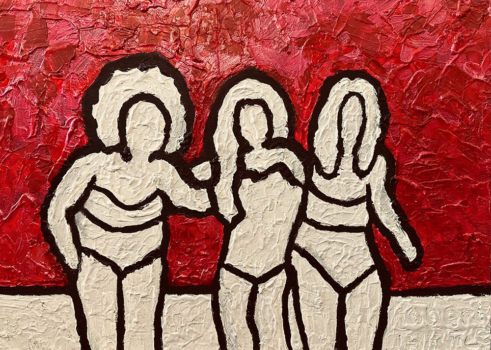 Friends Swimming art print by Robert Thirtle for $57.95 CAD