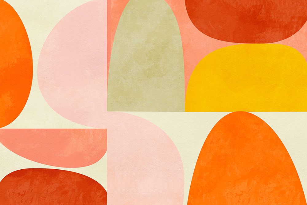 Warm Pastel Geometry art print by Ana Rut Bre for $57.95 CAD
