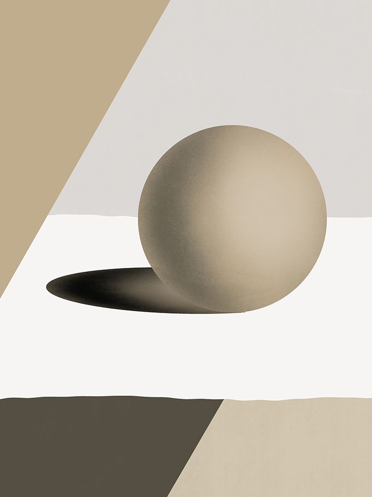 Bronze ball geometric art print by Little Dean for $57.95 CAD