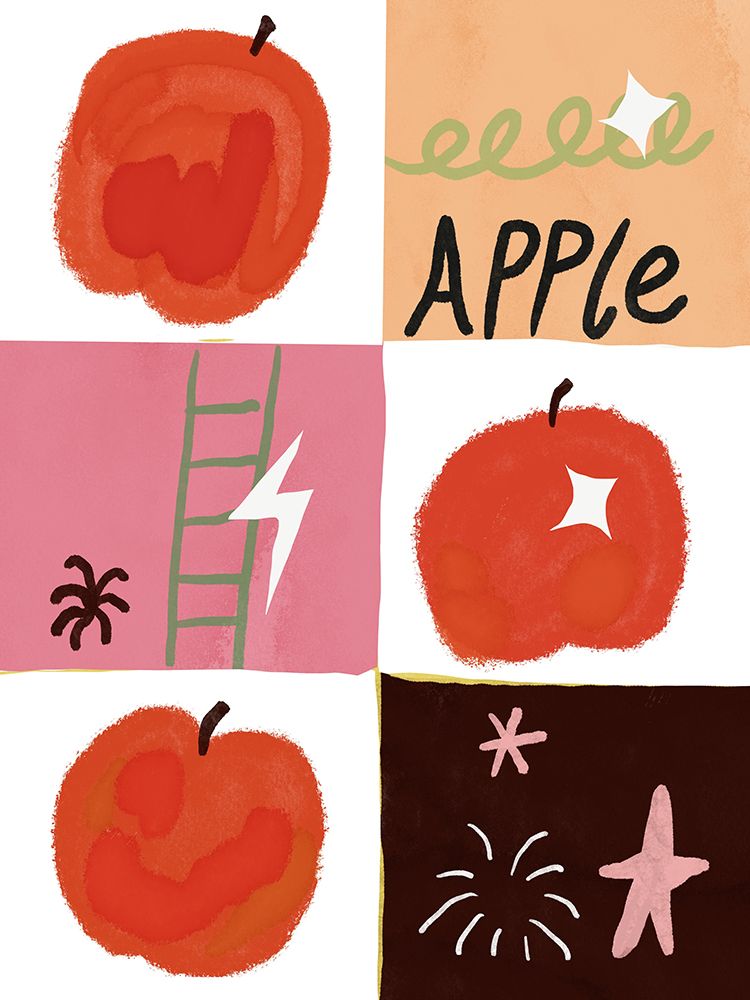 Apple Poster art print by Little Dean for $57.95 CAD