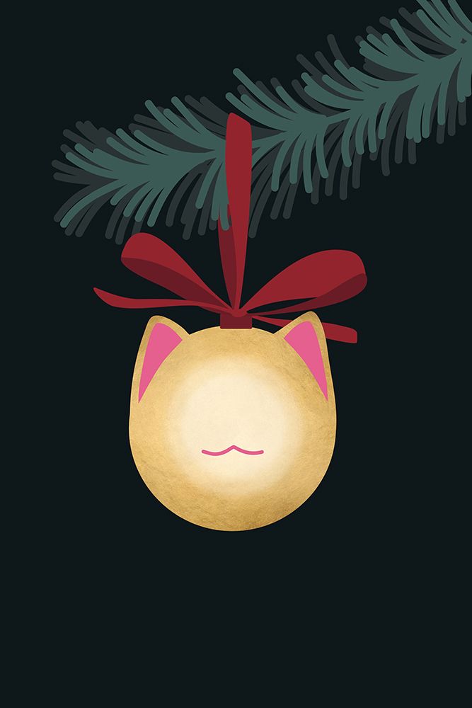 Meowrry bauble (black gold) art print by Rosana Laiz Blursbyai for $57.95 CAD