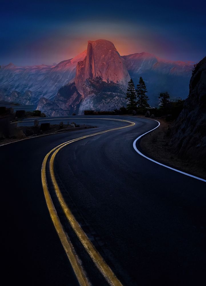 Sunset Half Dome Yosemite art print by Jiahong Zeng for $57.95 CAD