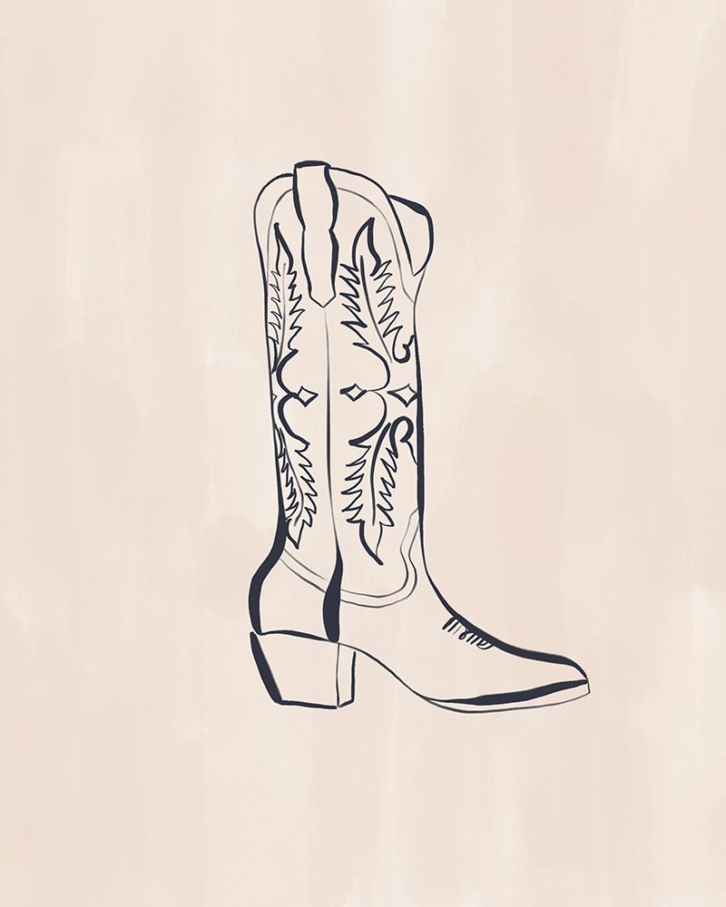 Cowboy Boots By Ivy Green Illustrations art print by Ivy Green Illustrations for $57.95 CAD