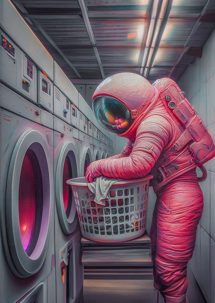 Astronaut Doing Laundry 1 art print by Baard Martinussen for $57.95 CAD