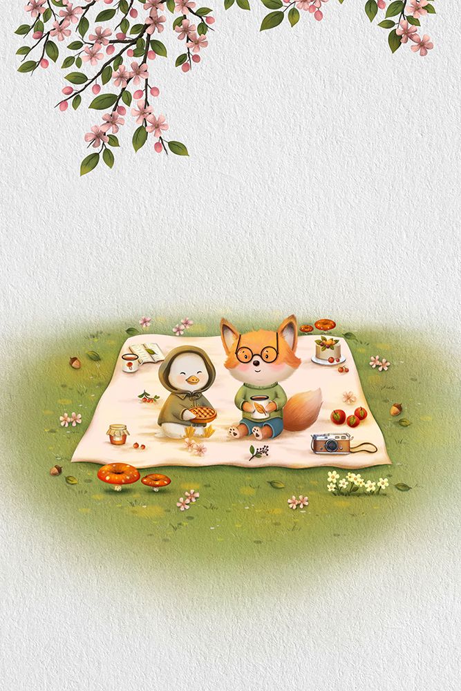 Picnic On the Grass art print by Xuan Thai for $57.95 CAD