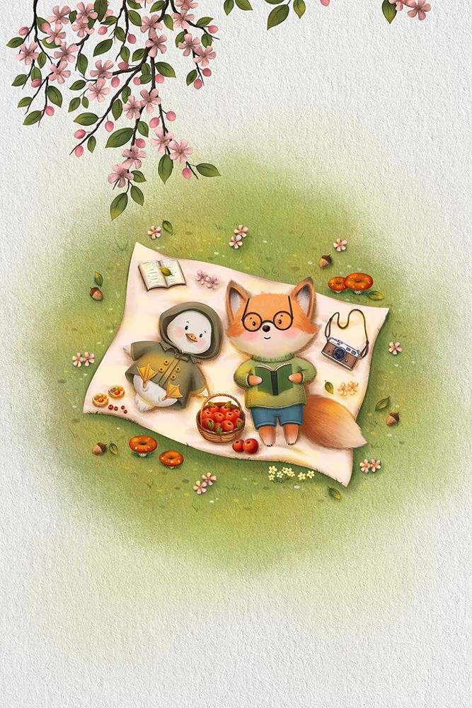 Picnic On The Grass art print by Xuan Thai for $57.95 CAD