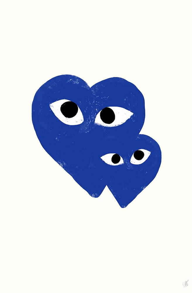 Blue Hearts art print by Anne-Marie Volfova for $57.95 CAD