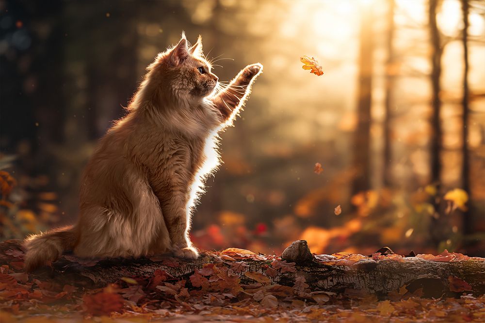 AutumnCat art print by Marcel Egger for $57.95 CAD