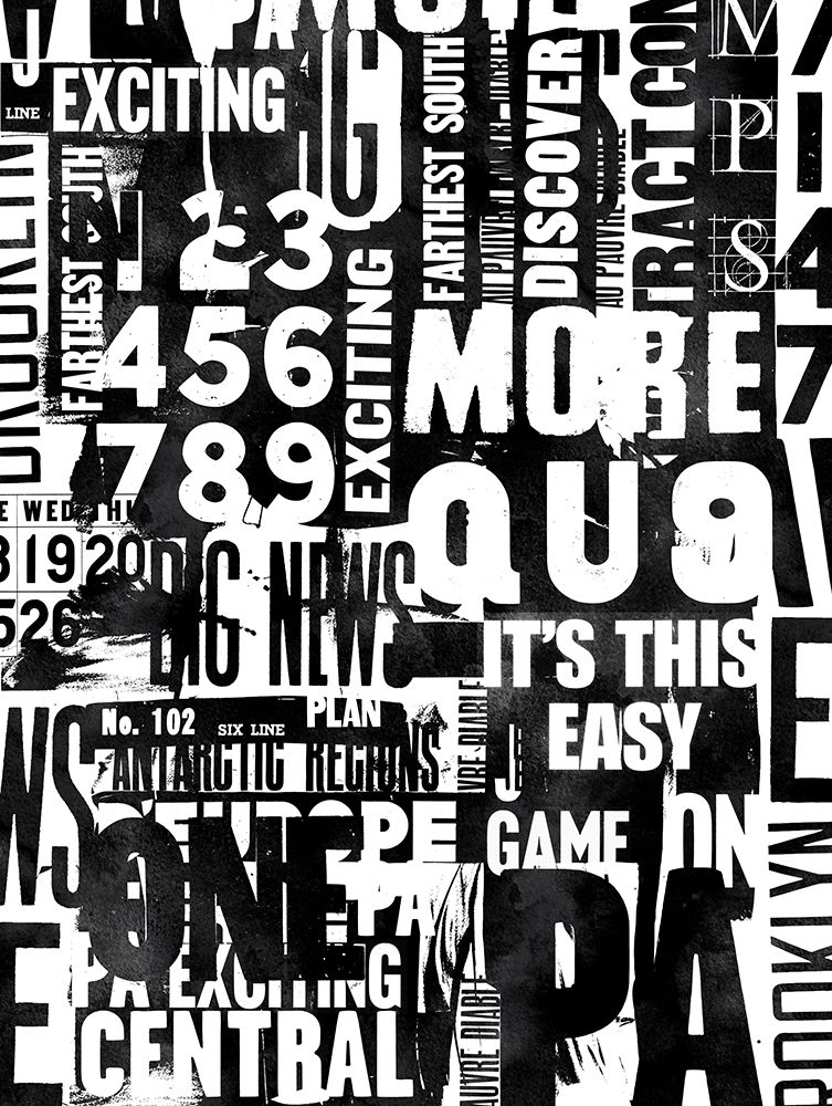 Typography Bw 003 art print by Andrea Haase for $57.95 CAD