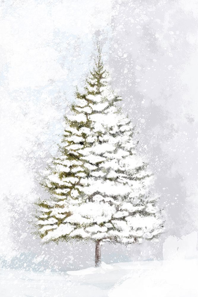 Lone Fir In The Snow art print by Rosana Laiz Blursbyai for $57.95 CAD