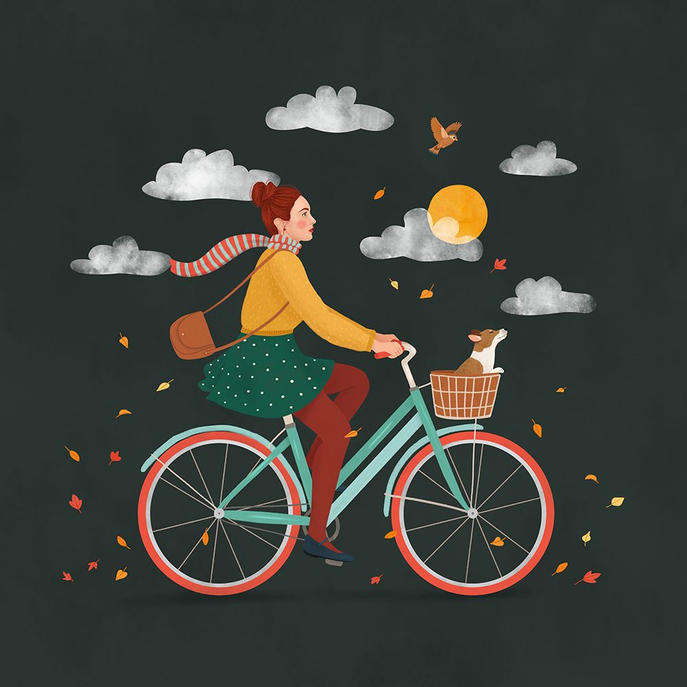 Autumn Ride art print by Petra Holikova for $57.95 CAD