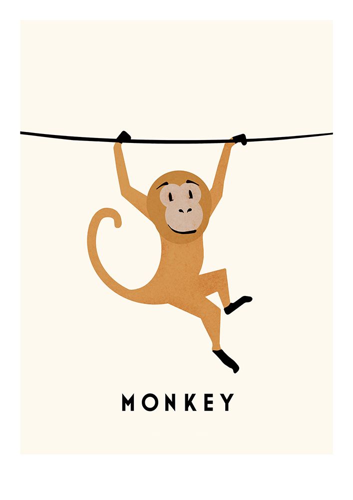 Monkey art print by Erik Wintzell for $57.95 CAD