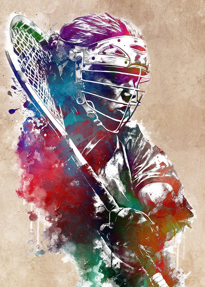 Lacrosse sport art #lacrosse #sport art print by Justyna Jaszke for $57.95 CAD