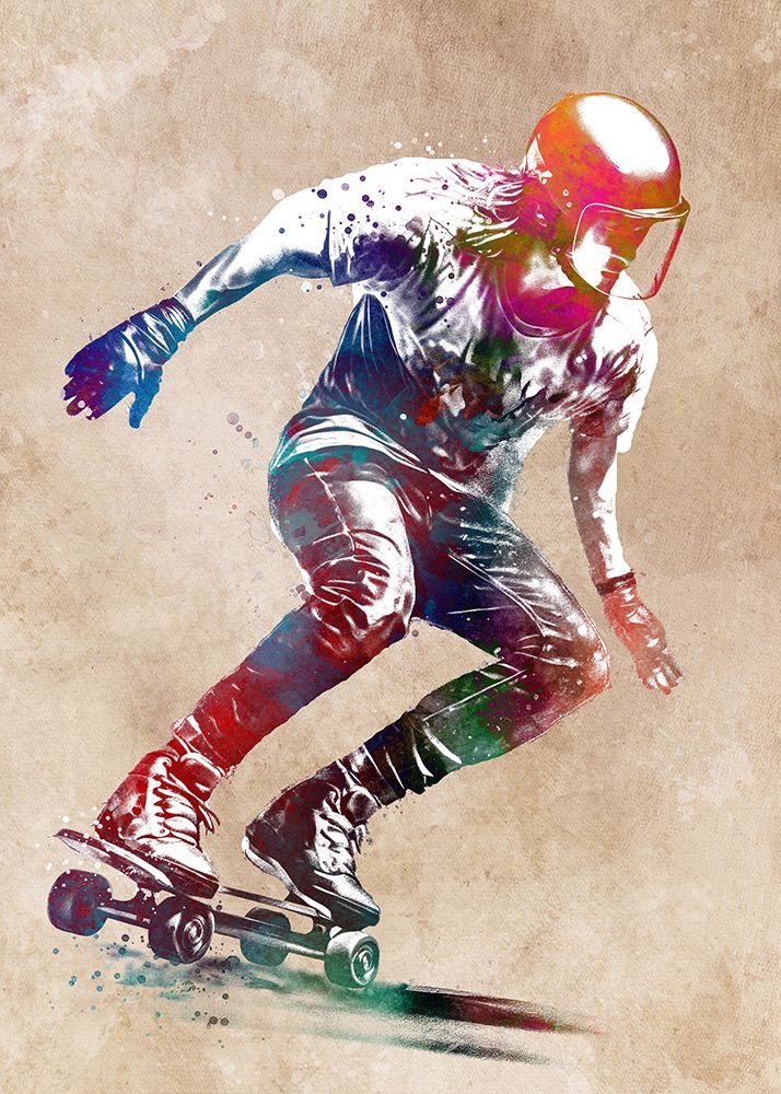 Skateboard #skate #skateboard #sport art print by Justyna Jaszke for $57.95 CAD