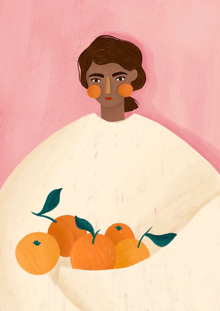 The Woman With the Oranges art print by Bea Muller for $57.95 CAD